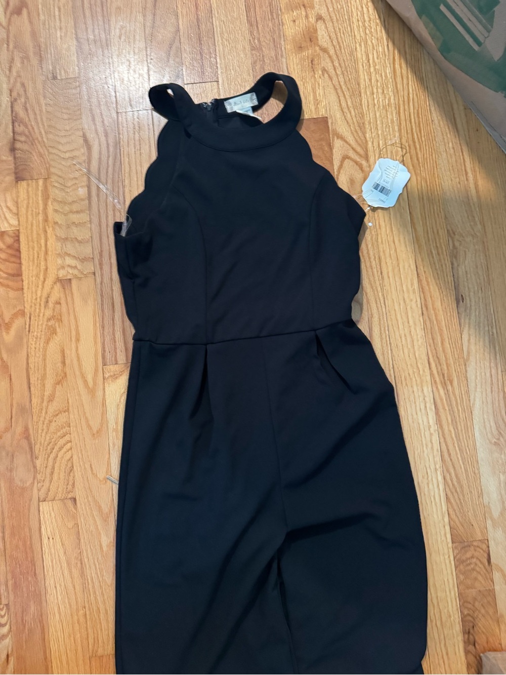 Francesca's Collections Black Halter-Neck Jumpsuit